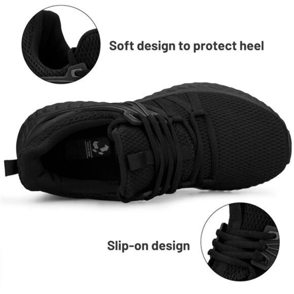 Womens Slip On Sneakers Women Walking Tennis Shoes Lightweight Casual - Picture 3 of 5